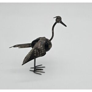Vintage 5" Taxco Mexico 925 Sterling Silver & Onyx Ostrich Bird Figure